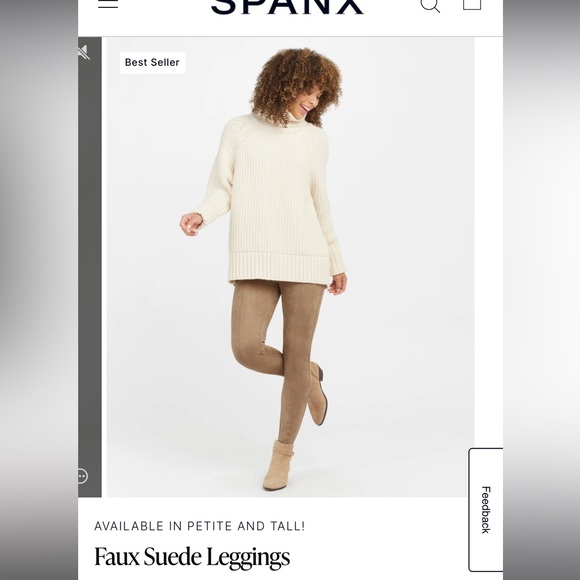 Nwt spanx faux suede leggings - Picture 3 of 10